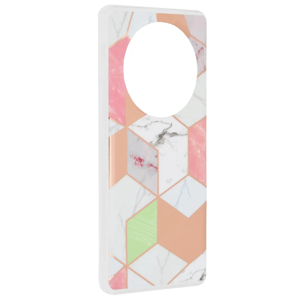 Custodia per Honor Magic6 Lite, Techsuit, Marble, Viola - immagine 1
