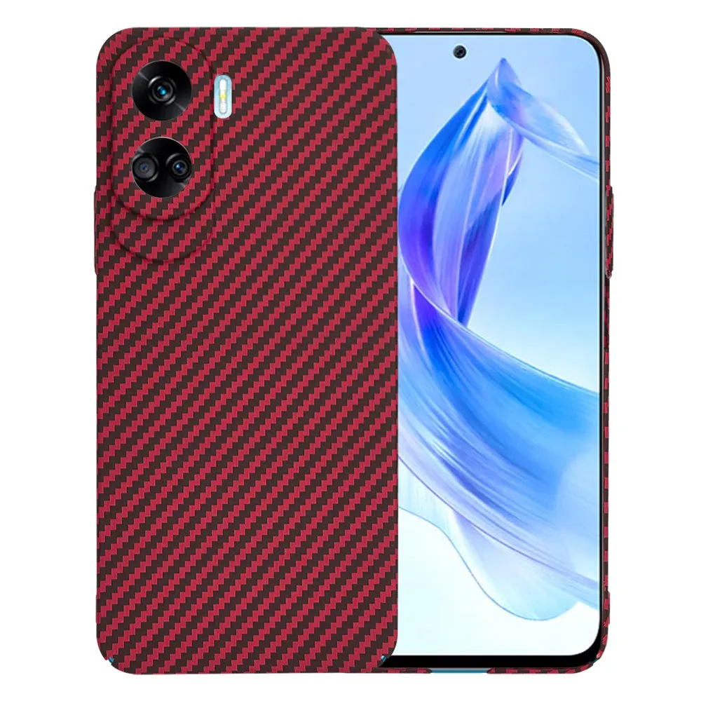 Custodia per Honor 90 Lite, Techsuit, Carbonite FiberShell, Rossa - immagine 1