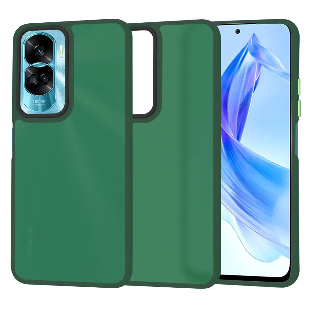 Custodia per Honor 90 Lite, Techsuit, HaloFrost, Verde - immagine 1