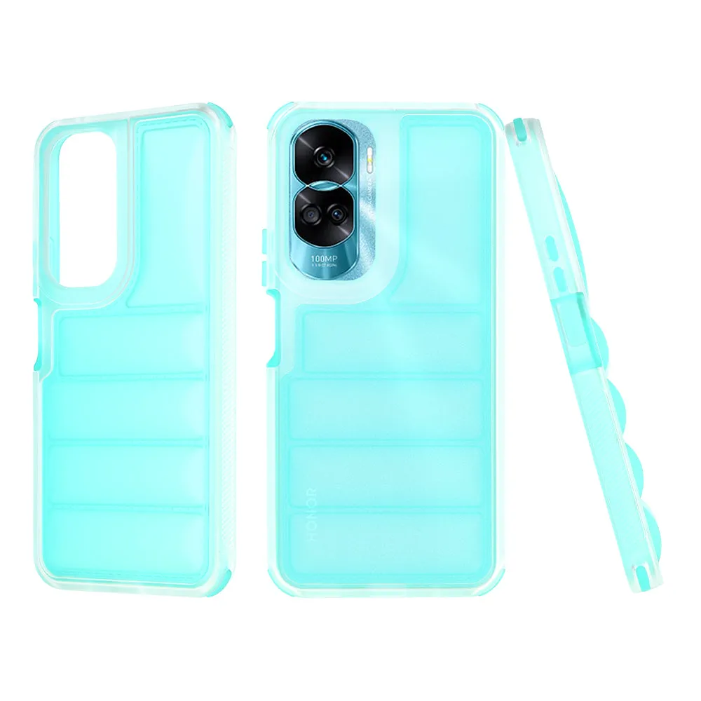 Custodia per Honor 90 Lite, Techsuit, Wave Shield, Turchese - immagine 1