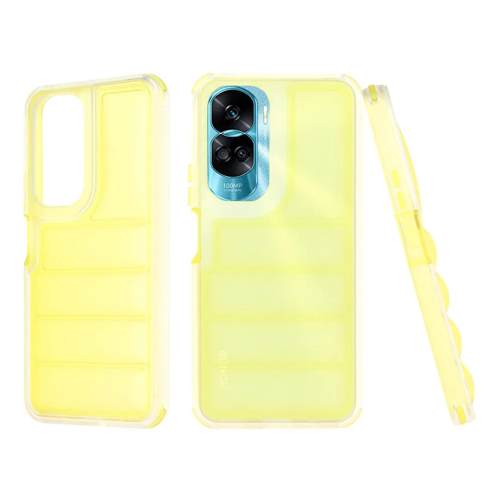 Custodia per Honor 90 Lite, Techsuit, Wave Shield, Gialla - immagine 1