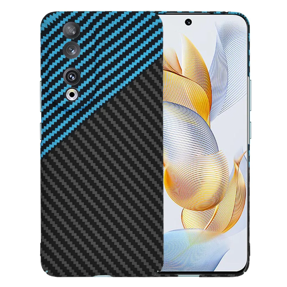 Custodia per Honor 90, Techsuit, Carbonite FiberShell, Nero Bleu - immagine 1