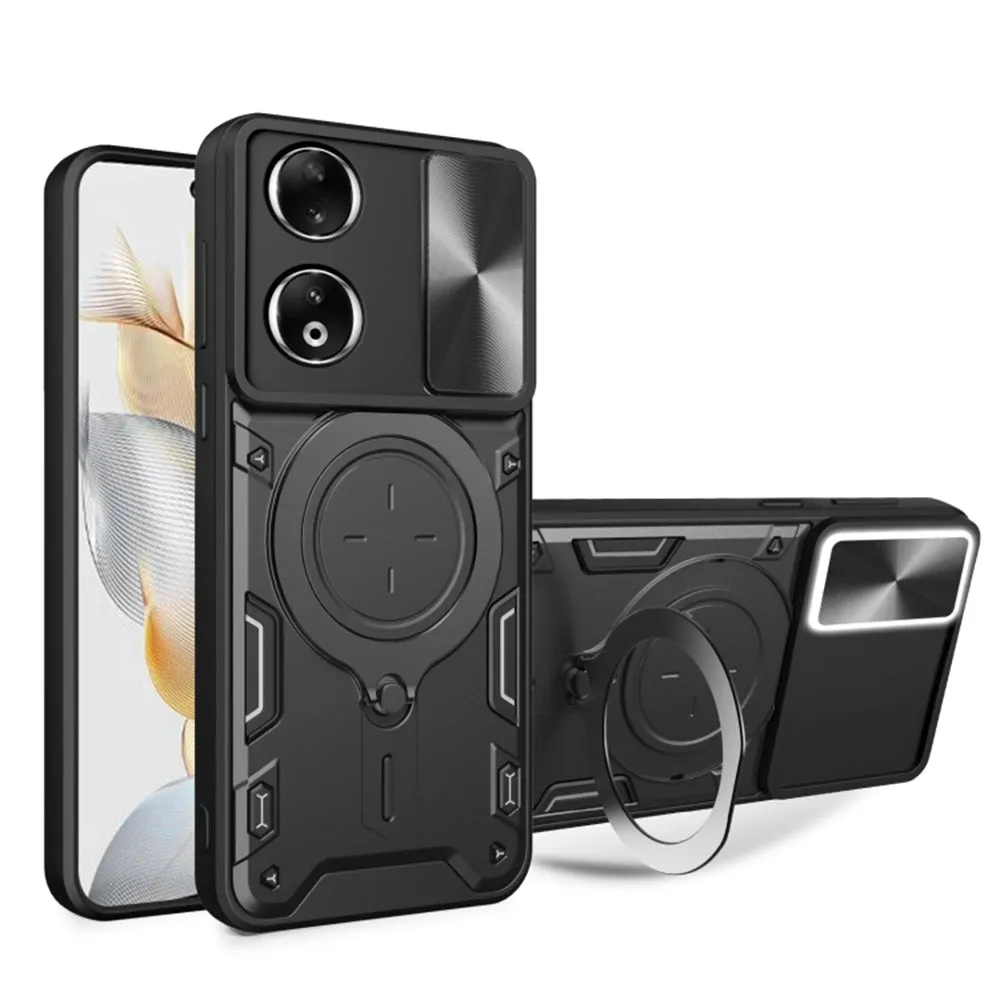 Custodia per Honor 90, Techsuit, CamGuard Pro, Nera - immagine 1