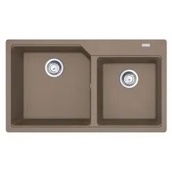 Lavello 2 vasche (86x50cm) Ubg 620 86 URBAN Oyster Opaco 114 0686 772 - immagine 1