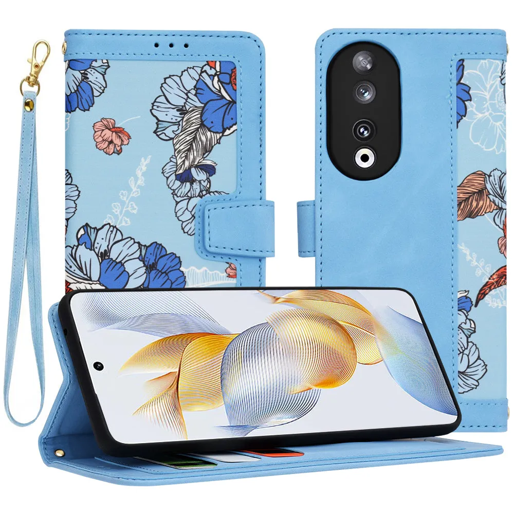 Custodia per Honor 90, Techsuit, FlipCraft, Blu - immagine 1