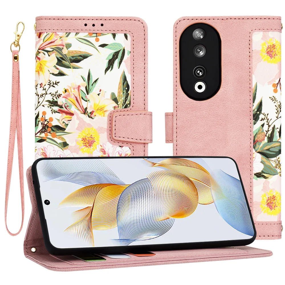 Custodia per Honor 90, Techsuit, FlipCraft, Rosa - immagine 1