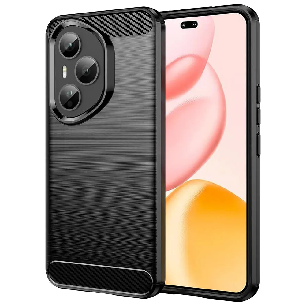 Custodia per Honor 400 Pro, Techsuit, Carbonio, Nera - immagine 1
