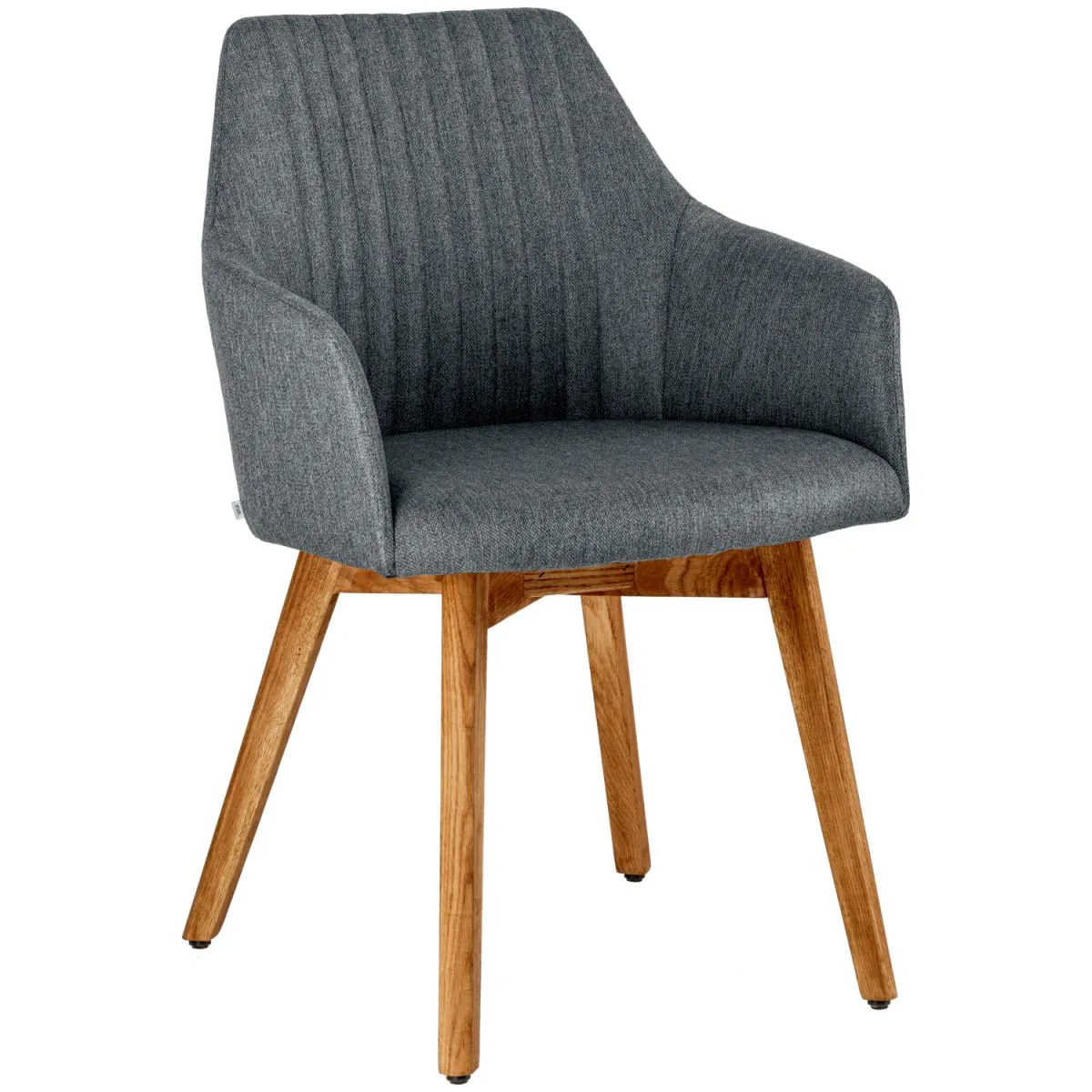 2x VEGA Poltroncina Arne; 56.5x60x85.5 cm (LxPxH); seduta antracite, struttura quercia/naturale; 2 pz. / Pacco - immagine 1