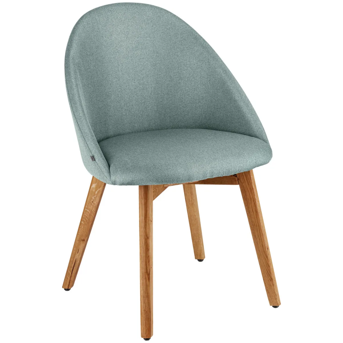 2x VEGA Sedia Alwin; 56x50x83 cm (LxPxH); seduta blu chiaro, struttura quercia/naturale; 2 pz. / Pacco - immagine 1