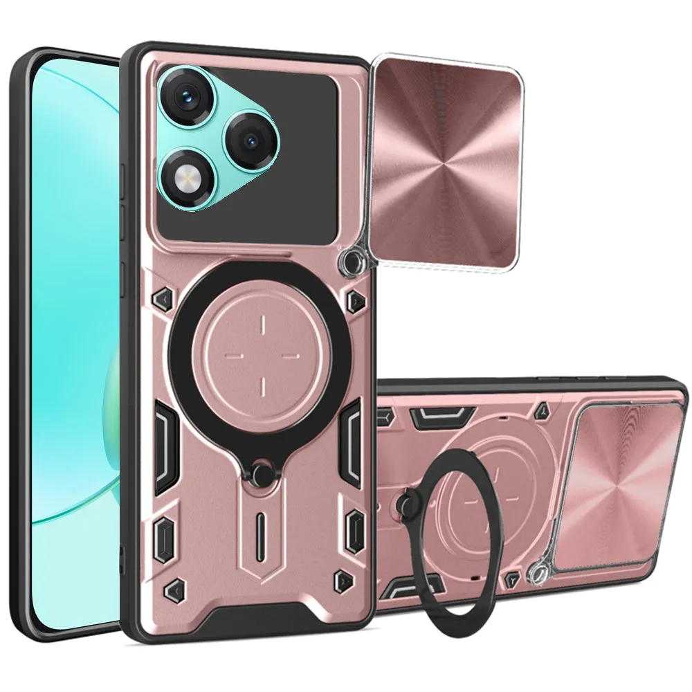 Custodia per Honor 400 Lite, Techsuit, CamGuard Pro, Rosa Dorato - immagine 1