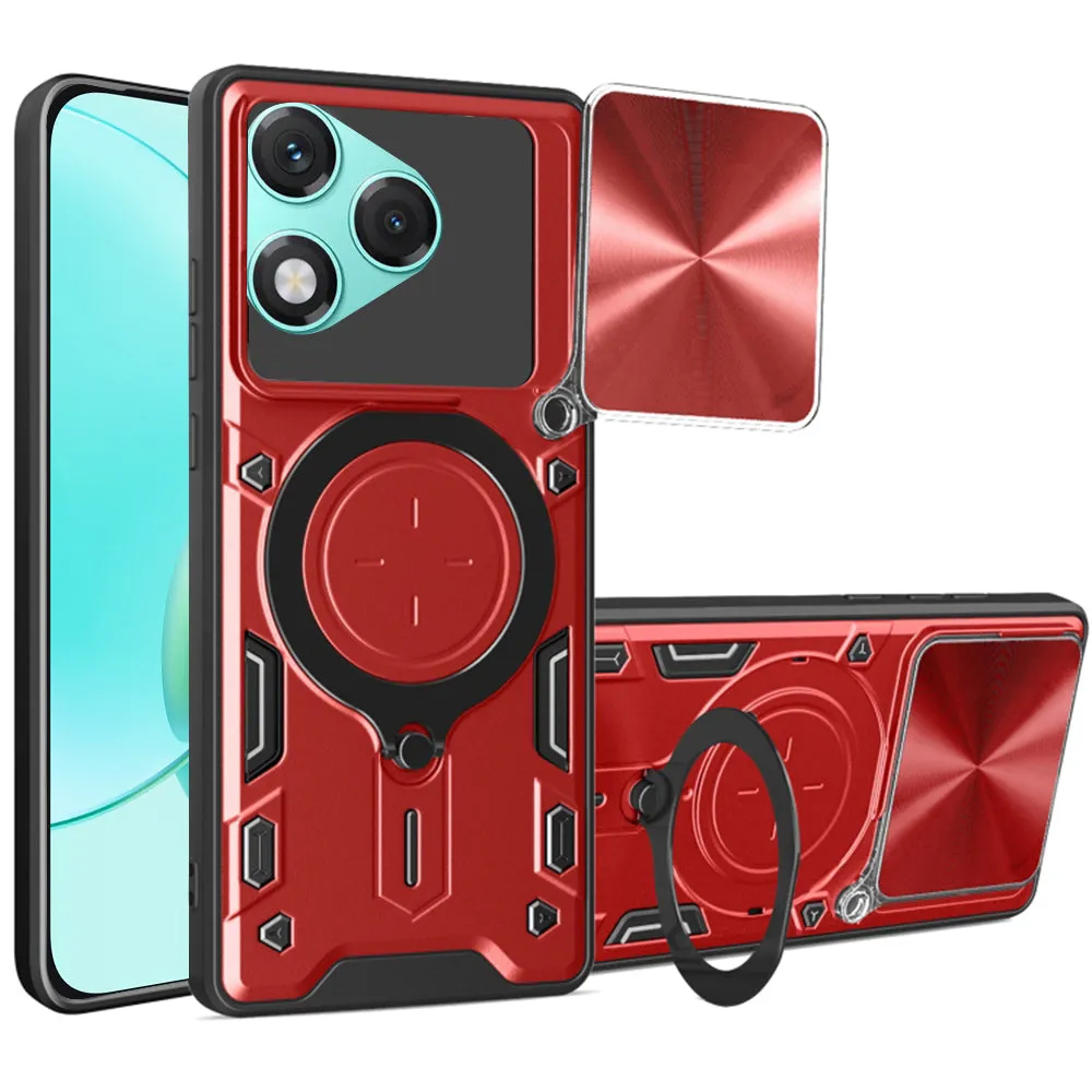 Custodia per Honor 400 Lite, Techsuit, CamGuard Pro, Rossa - immagine 1