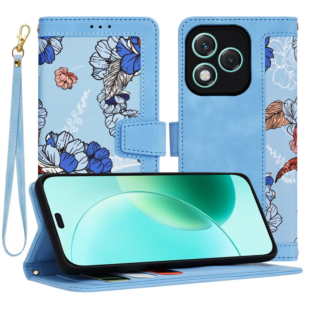 Custodia per Honor 400 Lite, Techsuit, FlipCraft, Blu - immagine 1
