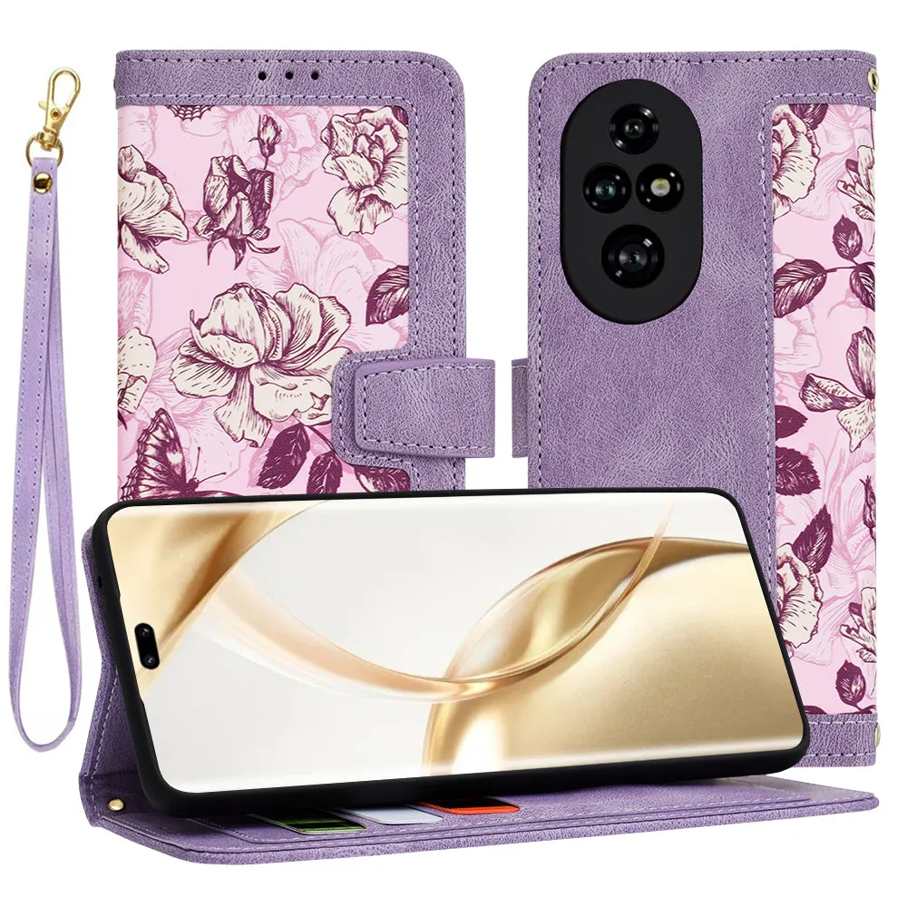 Custodia per Honor 200 Pro, Techsuit, FlipCraft, Viola - immagine 1