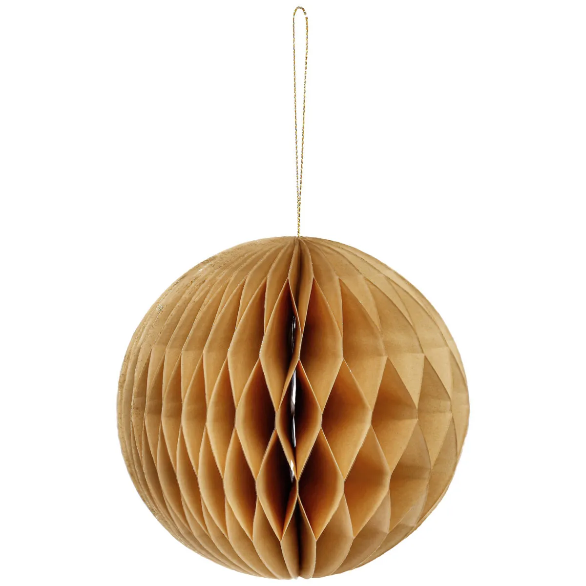 6x Palline di natale in carta origami Honoka; 15 cm (Ø); oro; 6 pz. / Pacco - immagine 1