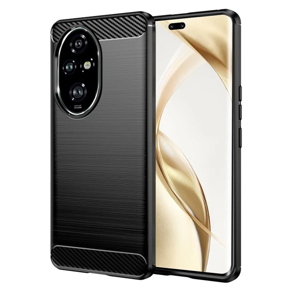 Custodia per Honor 200 Pro, Techsuit, Carbonio, Nera - immagine 1