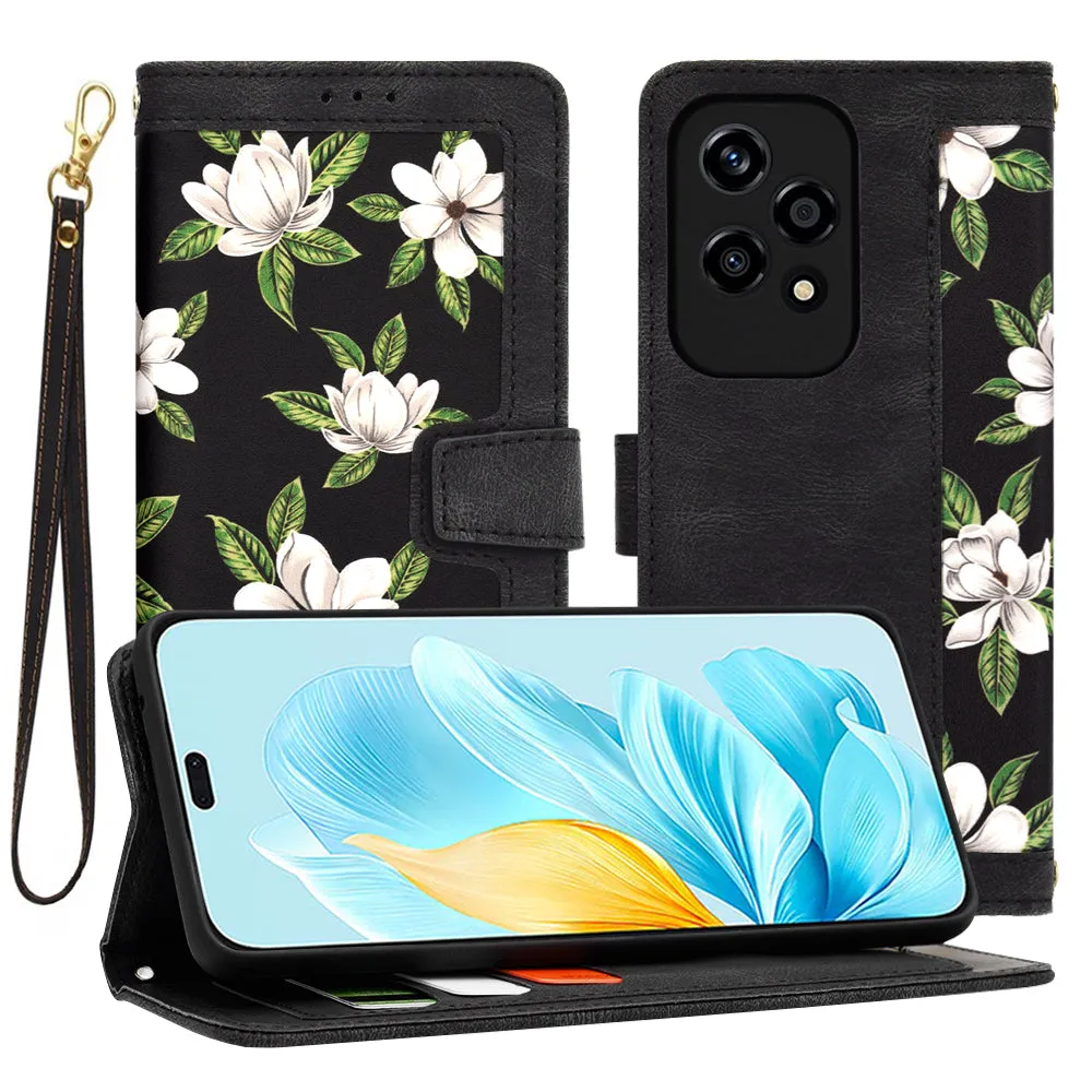 Custodia per Honor 200 Lite, Techsuit, FlipCraft, Nera - immagine 1