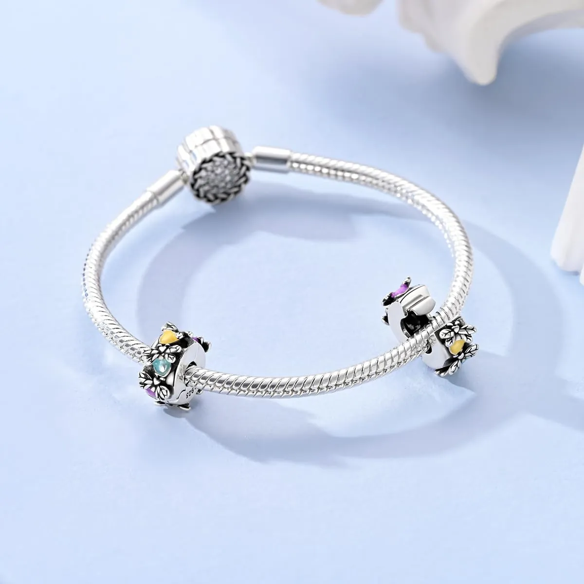 LNQOBU Charms Colgante Camaleón Charm Donna Argento Sterling 925Bead Charme da Donna per Bracciali e Collane - immagine 2
