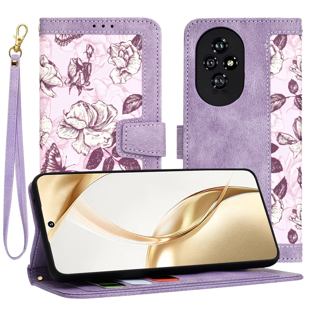 Custodia per Honor 200, Techsuit, FlipCraft, Viola - immagine 1