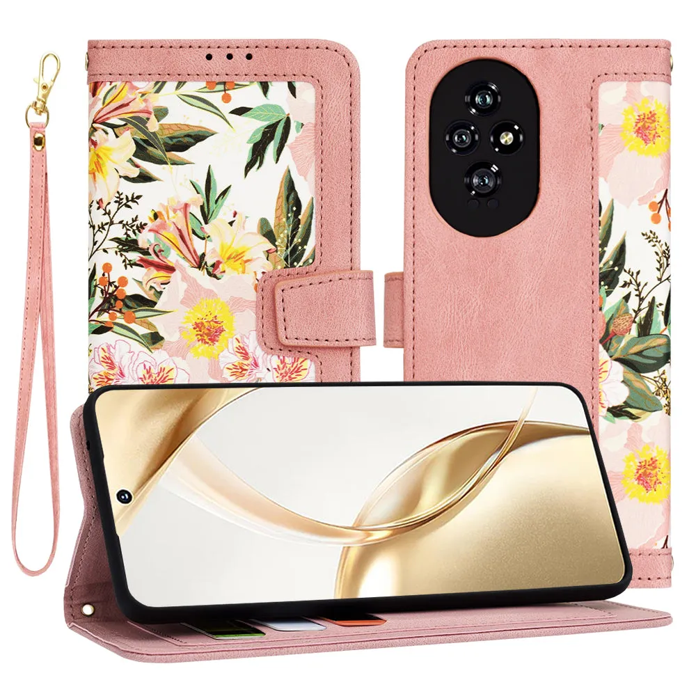Custodia per Honor 200, Techsuit, FlipCraft, Rosa - immagine 1