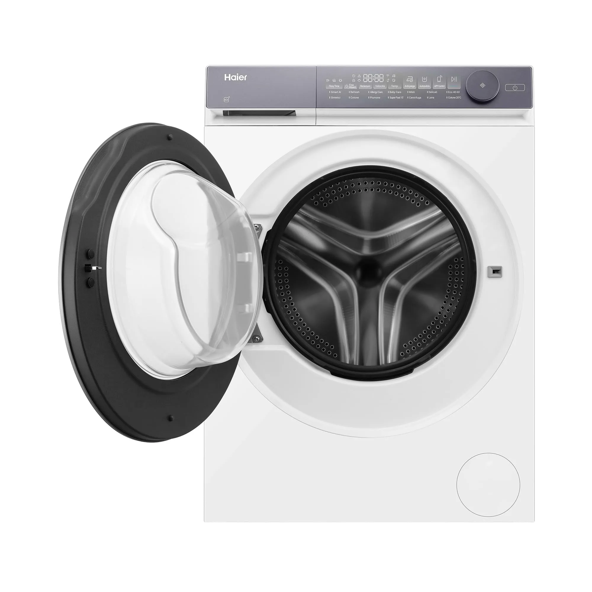 Haier X Serie 7 Lavatrice Slim 8 kg, Libera Installazione, Carica Frontale, Classe A-25%, 1400 Giri, Motore Direct Motion, Wi-Fi, hOn, 60 x 50 x 85 cm, Antracite Starry Silver - HW80-B14367GTUIT - immagine 9