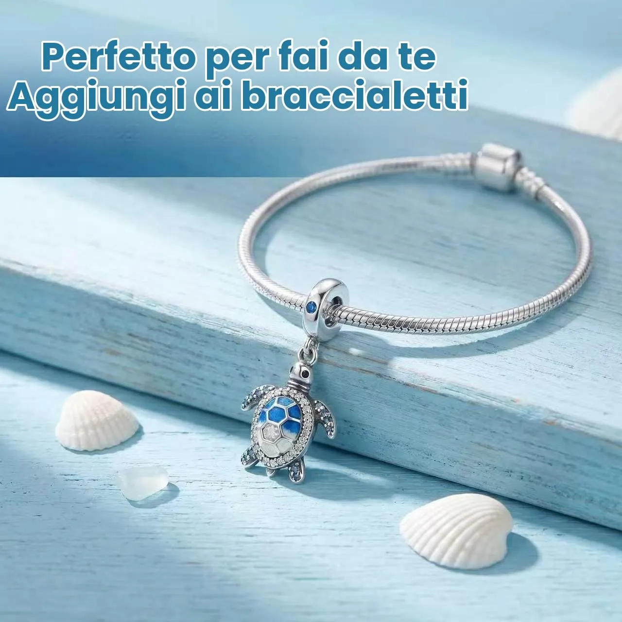 LNQOBU Charms Colgante Camaleón Charm Donna Argento Sterling 925Bead Charme da Donna per Bracciali e Collane - immagine 2