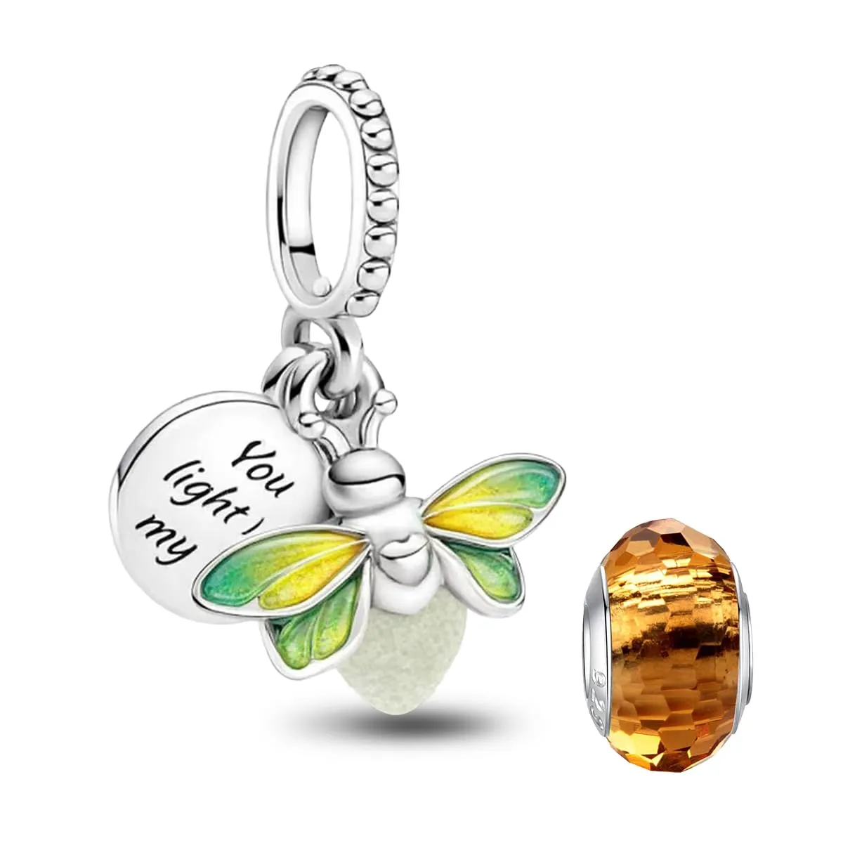 LNQOBU Charms Colgante Camaleón Charm Donna Argento Sterling 925Bead Charme da Donna per Bracciali e Collane - immagine 1