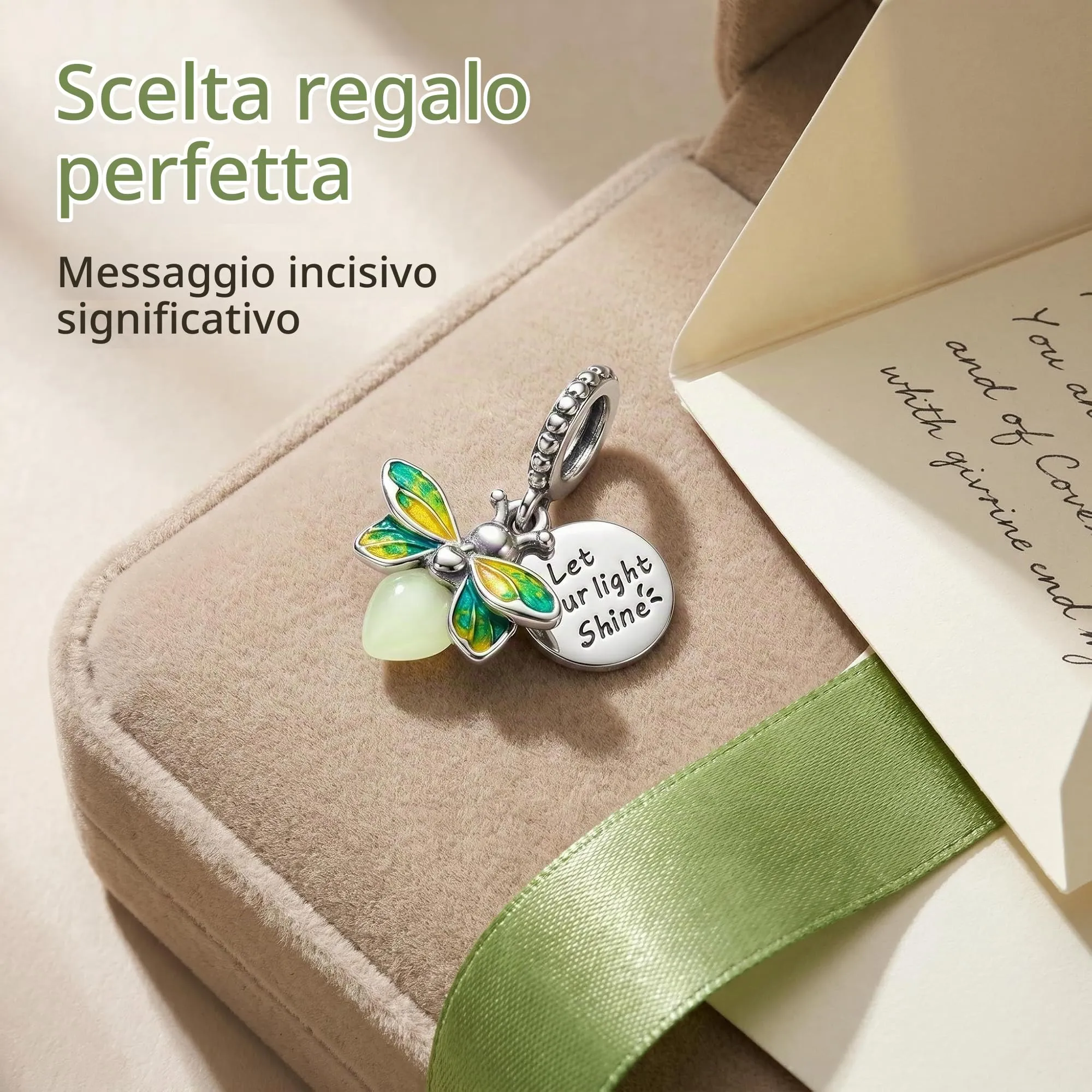 LNQOBU Charms Colgante Camaleón Charm Donna Argento Sterling 925Bead Charme da Donna per Bracciali e Collane - immagine 3