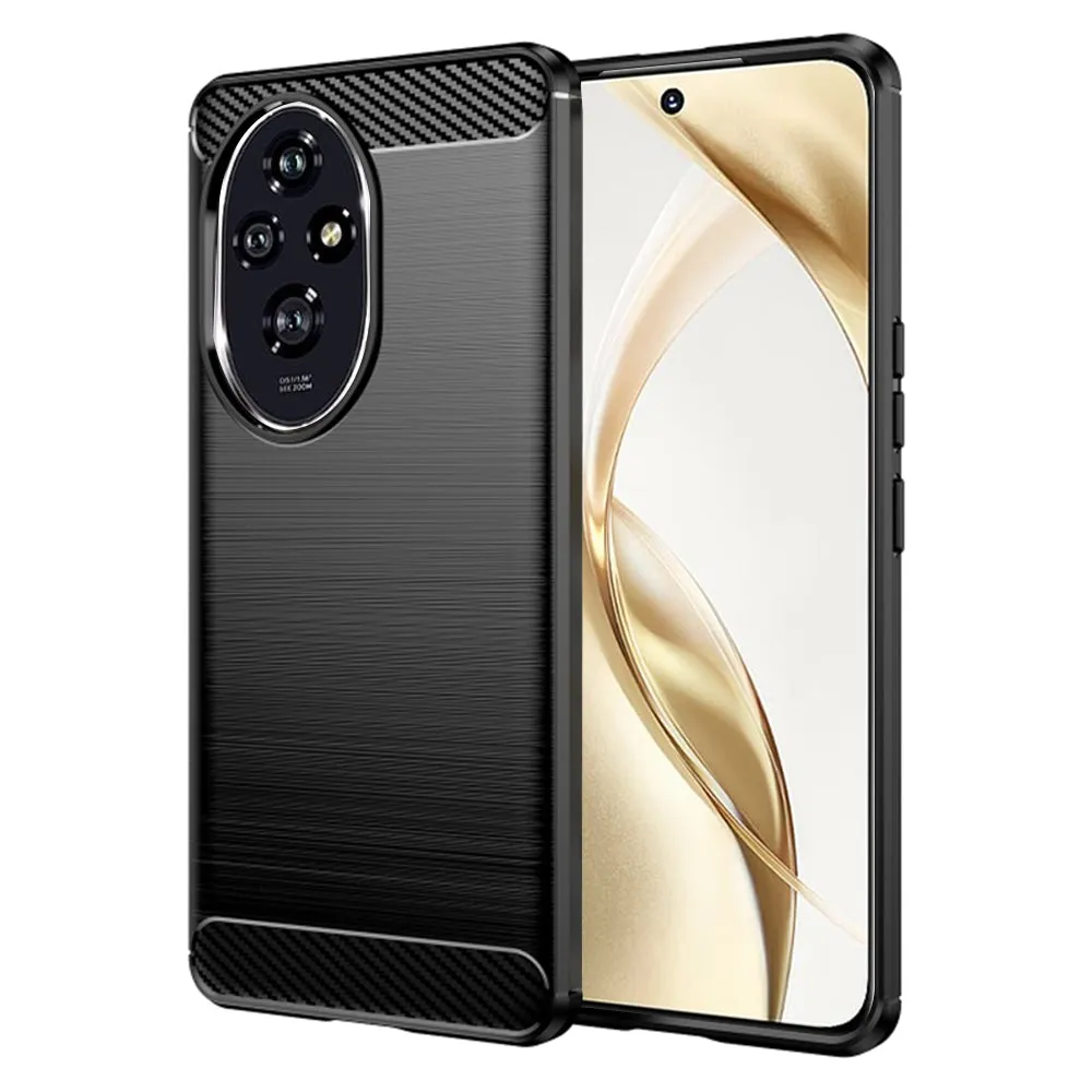 Custodia per Honor 200, Techsuit, Carbonio, Nera - immagine 1