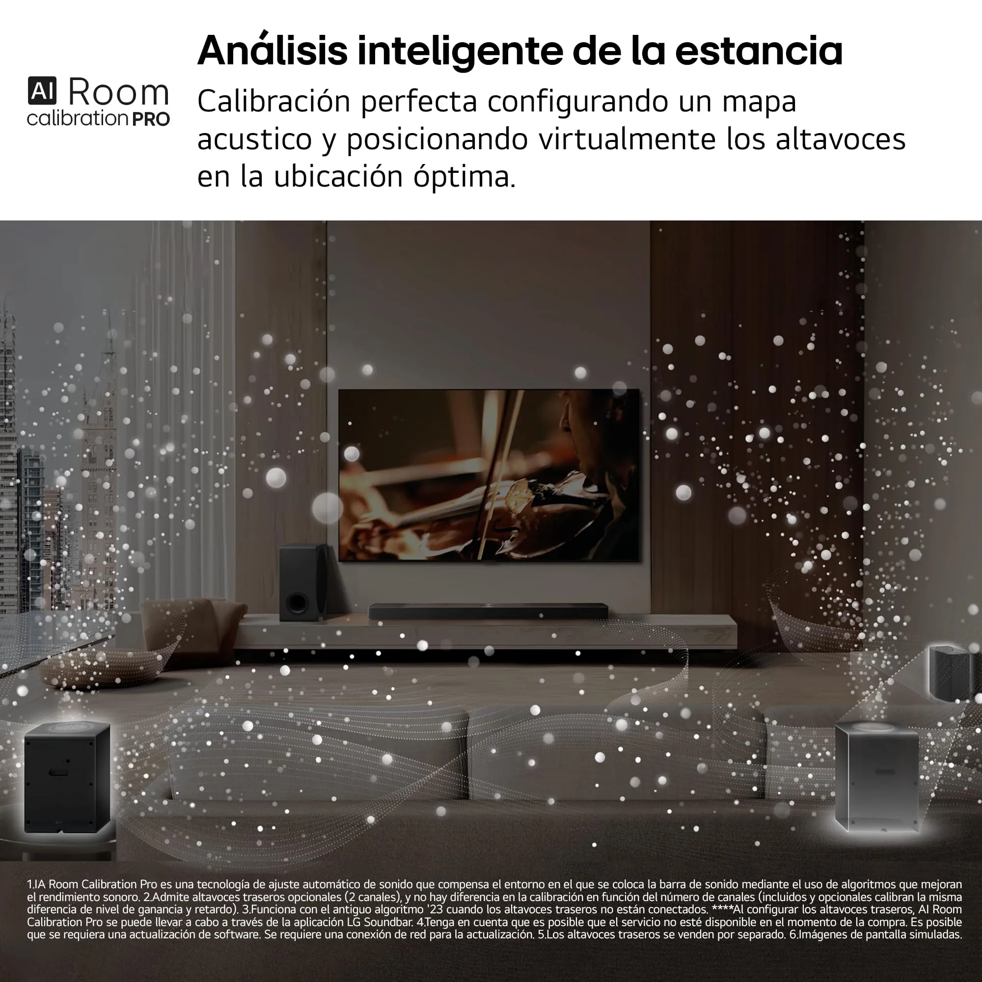 LG S95AR - Soundbar 9.1.5 con Dolby Atmos e DTS:X, 810 W di potenza, subwoofer wireless e altoparlanti posteriori, audio ad alta risoluzione (Hi-Res), Bluetooth, IA Ready, nero - immagine 7
