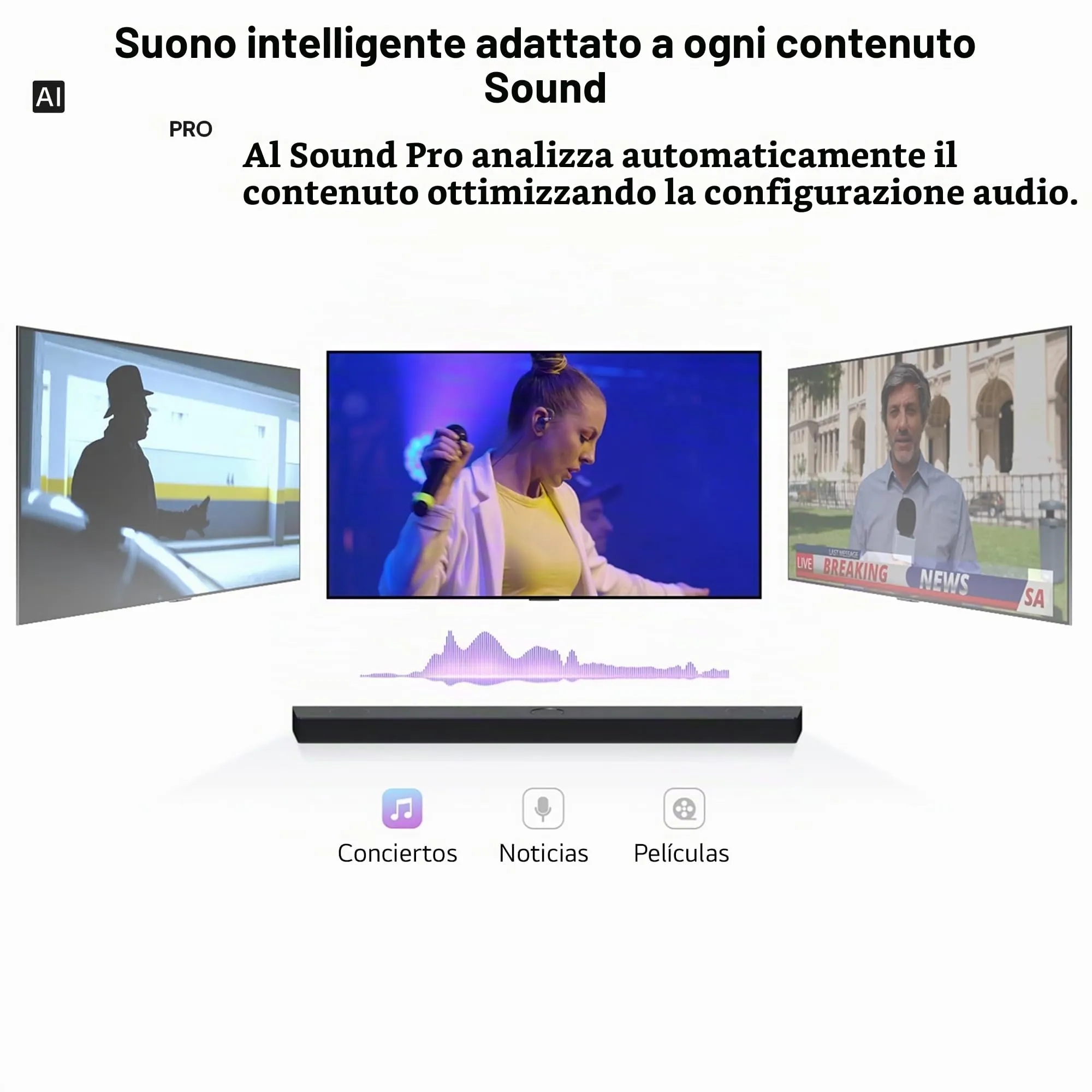 LG S95AR - Soundbar 9.1.5 con Dolby Atmos e DTS:X, 810 W di potenza, subwoofer wireless e altoparlanti posteriori, audio ad alta risoluzione (Hi-Res), Bluetooth, IA Ready, nero - immagine 9