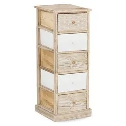FINNLEY Cassettiera 5 Cassetti Legno e Bianco (40cm) - immagine 1