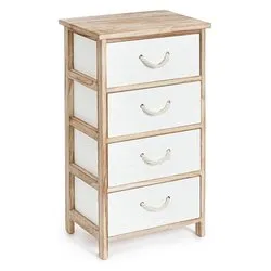 YVETTE Cassettiera 4 Cassetti Bianco (40cm) - immagine 1