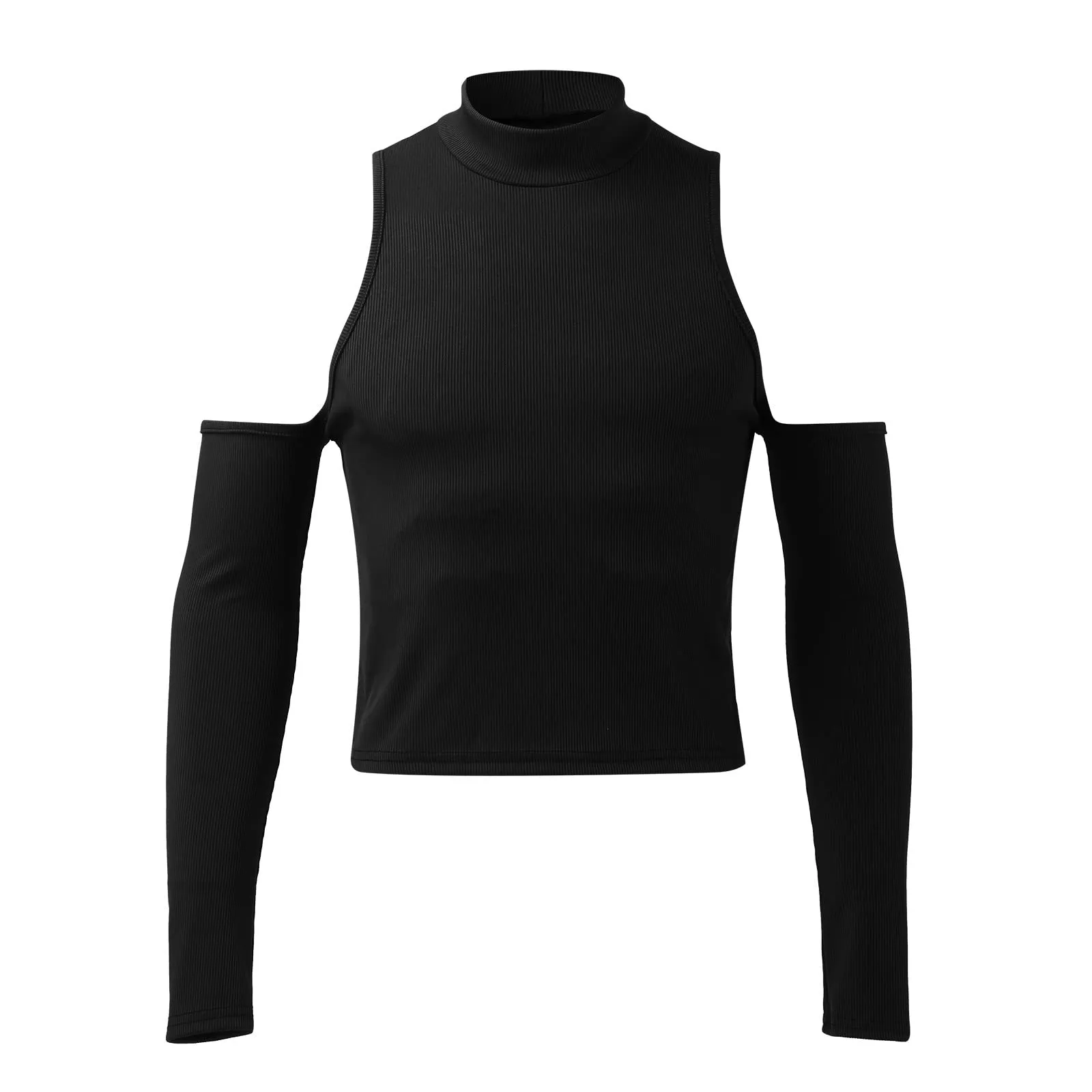 Duohropke Canottiera sportiva da uomo a collo alto, senza maniche, per palestra, sport, crop, per allenamento, bodybuilding, fitness, ascelle, estive, spiaggia, per il tempo libero, 03 nero., L - immagine 6