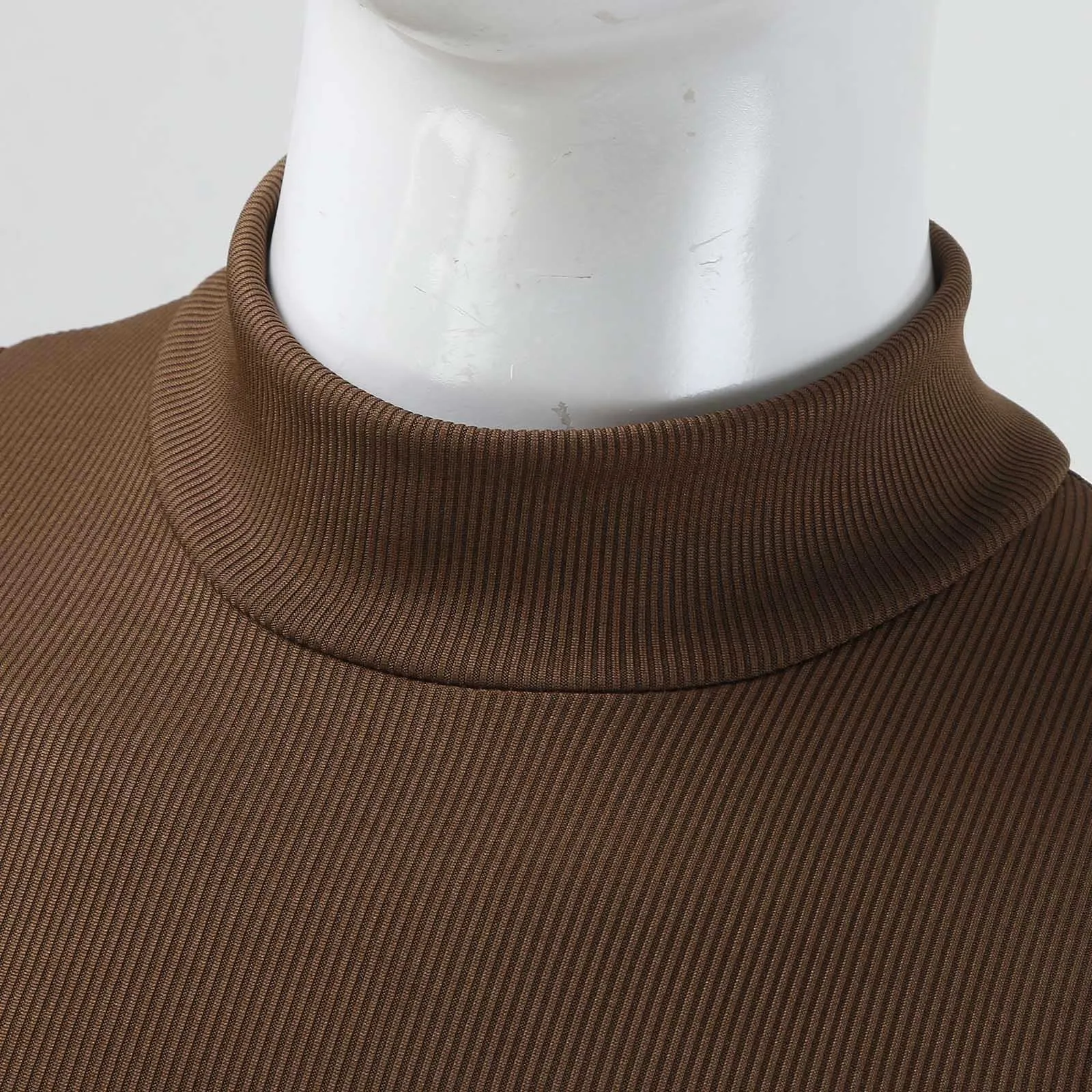 Duohropke Canottiera sportiva da uomo a collo alto, senza maniche, per palestra, sport, crop, per allenamento, bodybuilding, fitness, ascelle, estive, spiaggia, per il tempo libero, 03 caffè, M - immagine 5