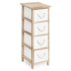 YVETTE Cassettiera 4 Cassetti Bianco (25cm) - immagine 1