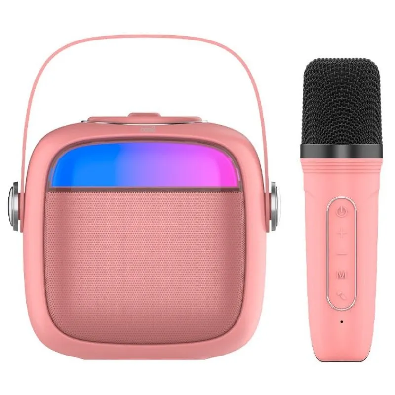 Fantastico altoparlante Bluetooth Mini Karaoke con Karaoke 6W + microfono Rosa - immagine 1