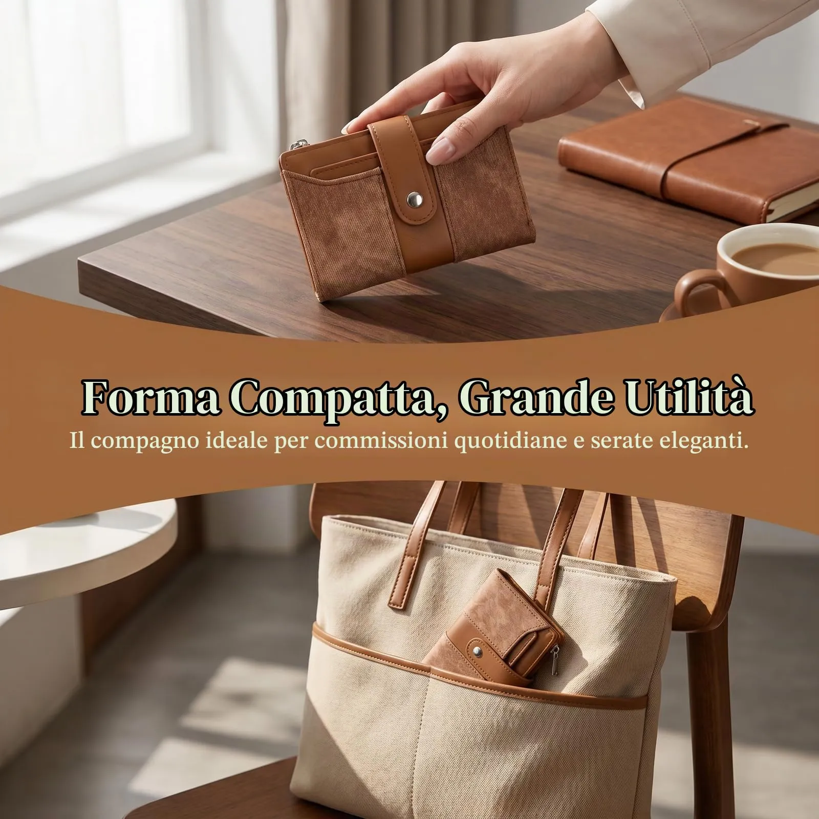 Rieoany Portafoglio Donna, 22 Slot, Portafoglio Piccolo Con Cerniera - immagine 4