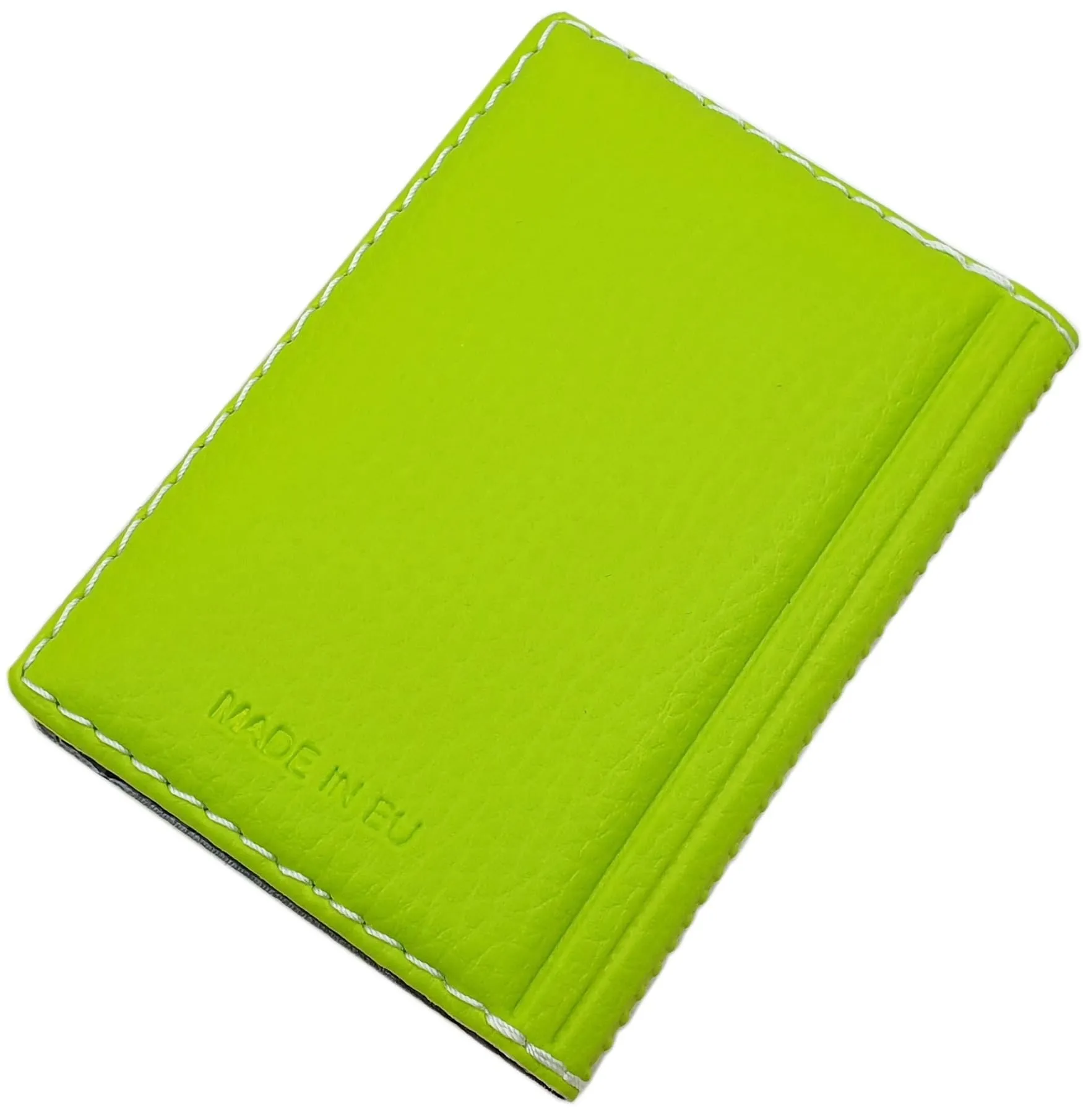 myledershop - Porta carte di credito e biglietti da visita con cuciture a contrasto, 12 scomparti, MJ-Design-Germany, Einheitsgröße, Moderno - immagine 2