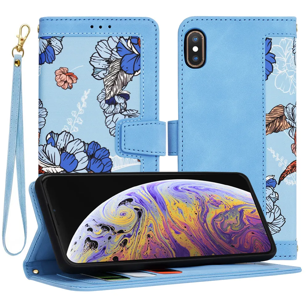 Custodia per Apple iPhone XS Max, Techsuit, FlipCraft, Blu - immagine 1