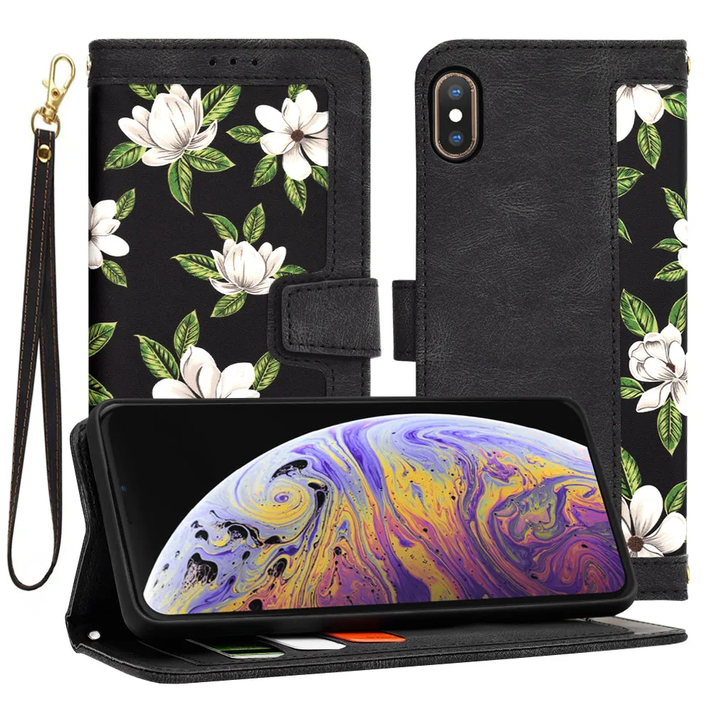 Custodia per Apple iPhone XS Max, Techsuit, FlipCraft, Nera - immagine 1