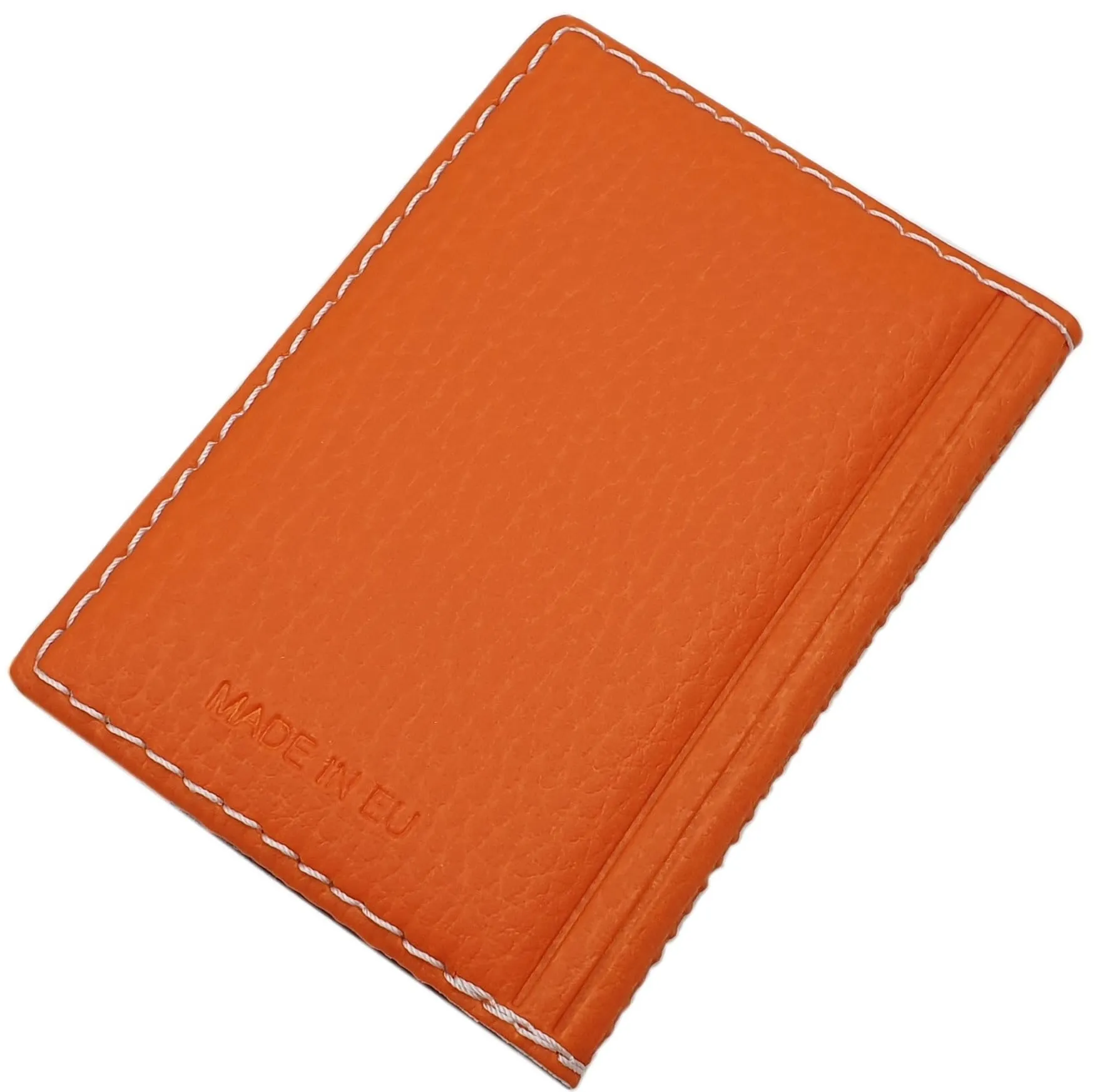myledershop Porta carte di credito in ecopelle con 12 scomparti, Design 2 / arancione, Taglia unica, Moderno - immagine 2