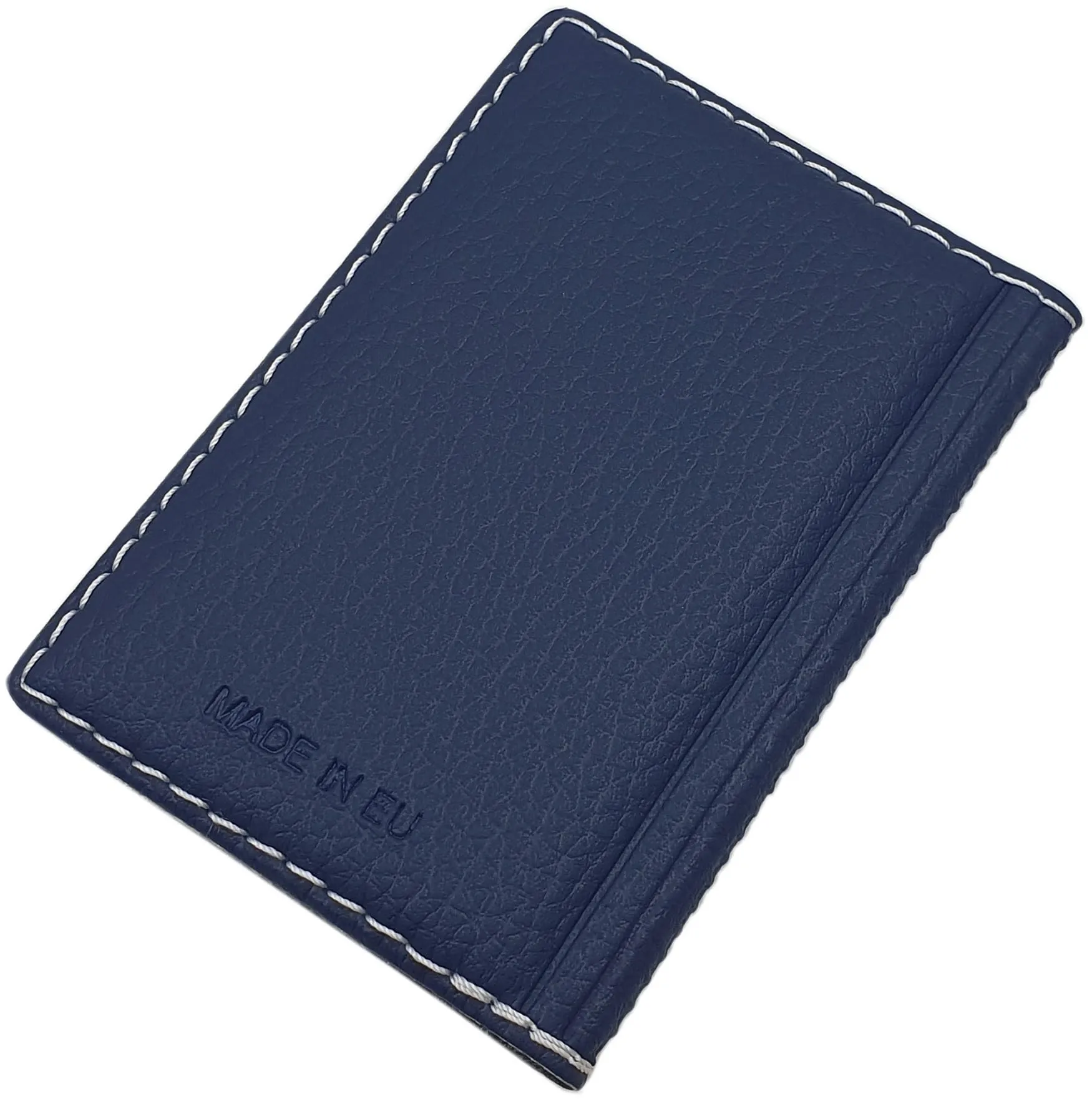 myledershop Portacarte di credito e biglietti da visita con cucitura a contrasto, 12 scomparti MJ-Design-Germany, Einheitsgröße, Moderno - immagine 2