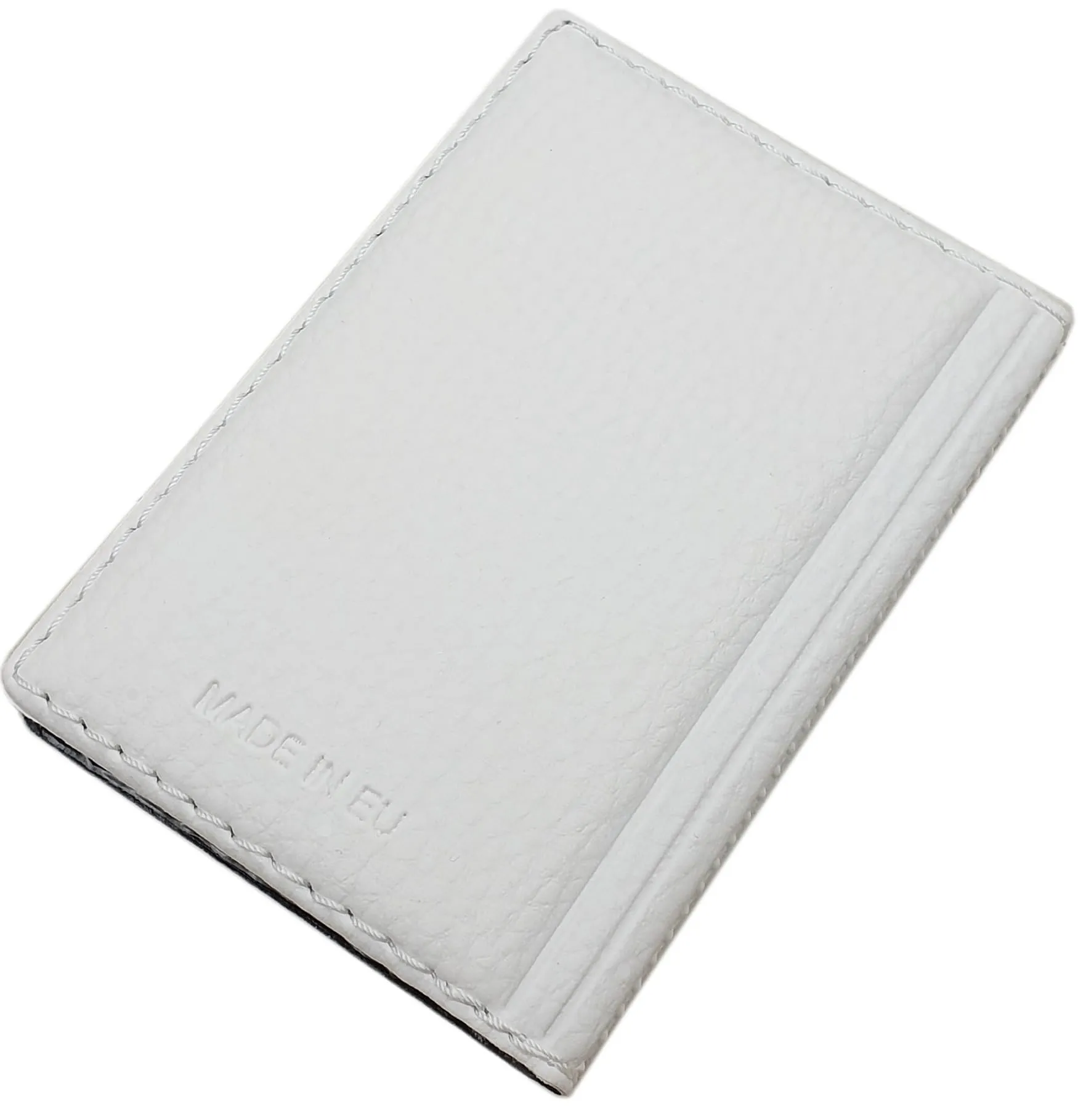 myledershop Porta carte di credito in ecopelle con 12 scomparti, Design 2, bianco, Einheitsgröße, Moderno - immagine 2