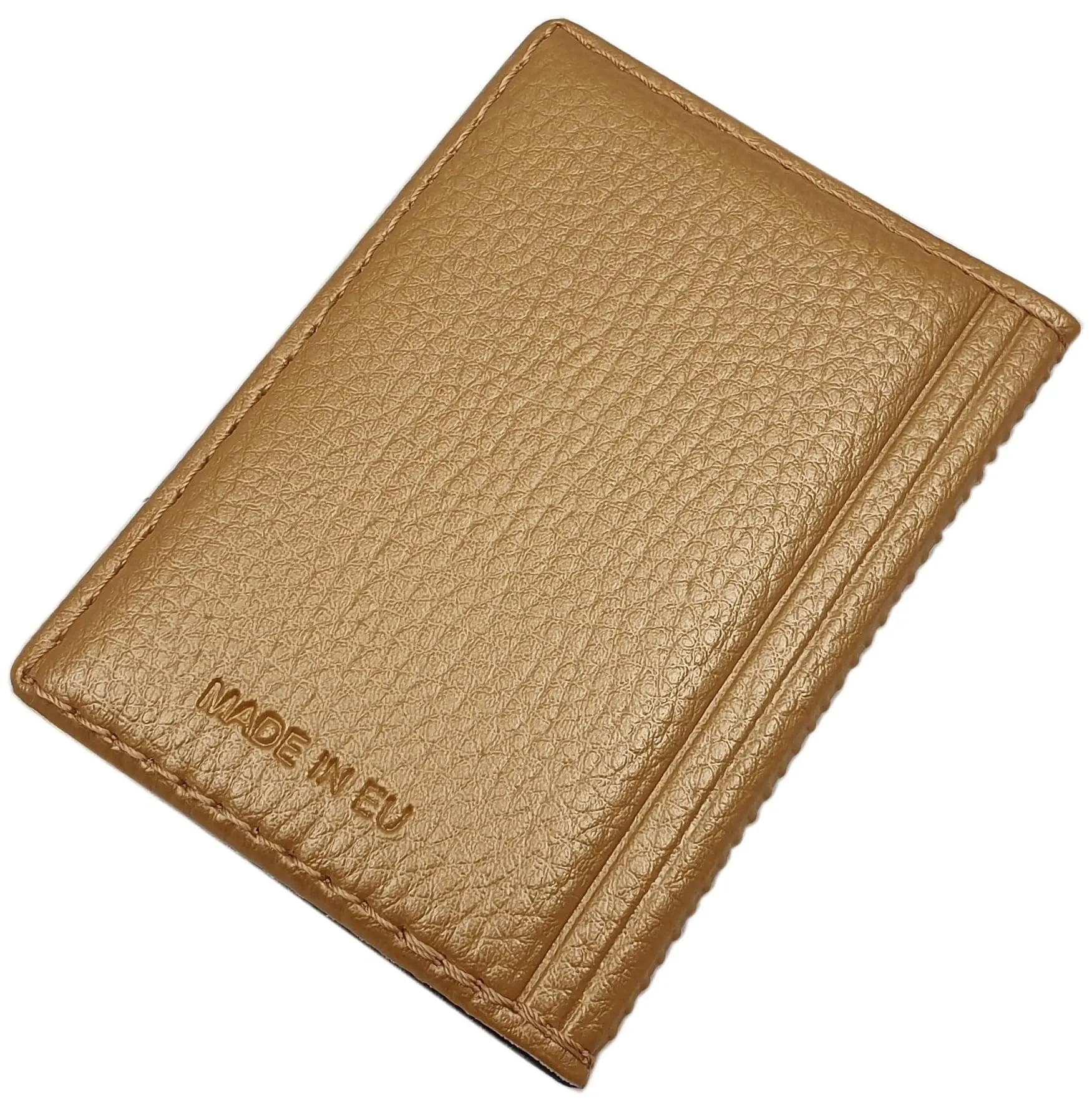 myledershop - Porta carte di credito e biglietti da visita con cuciture a contrasto, 12 scomparti, MJ-Design-Germany, Einheitsgröße, Moderno - immagine 2
