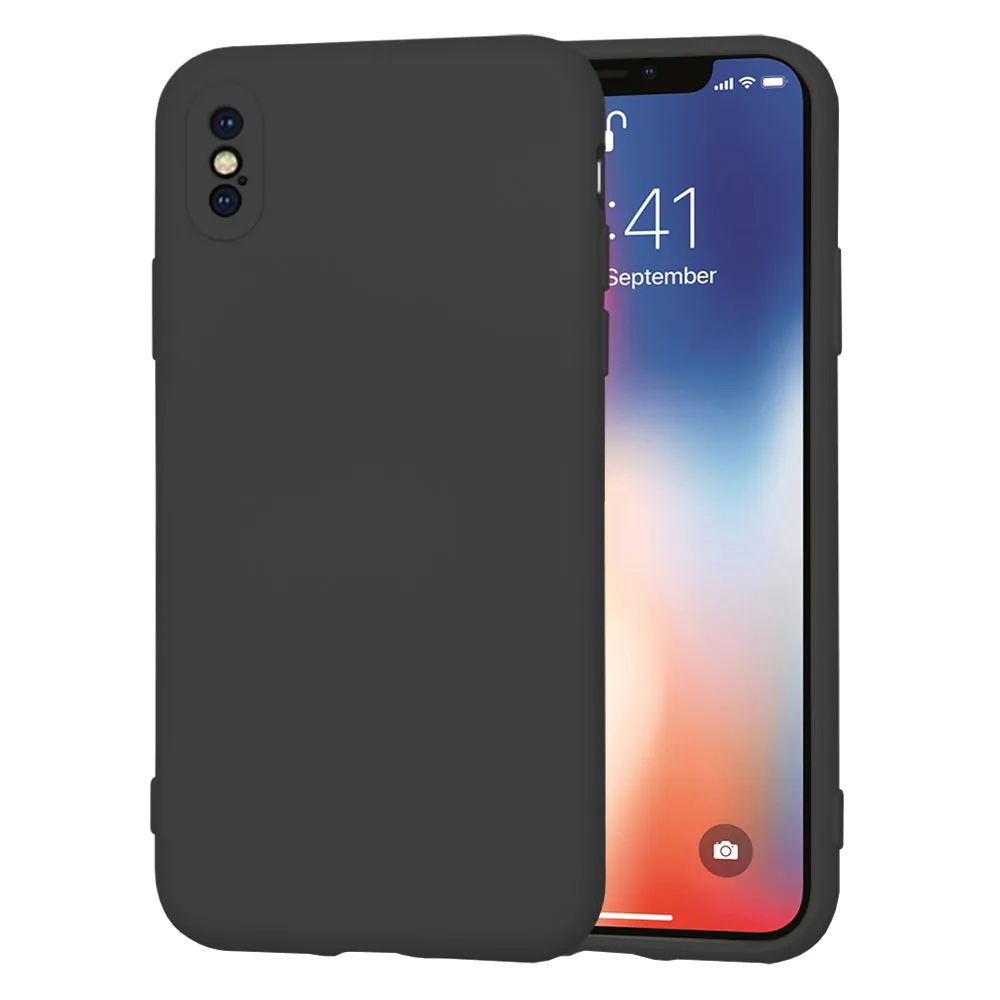 Custodia per Apple iPhone XS / X, Techsuit, SoftFlex, Nera - immagine 1