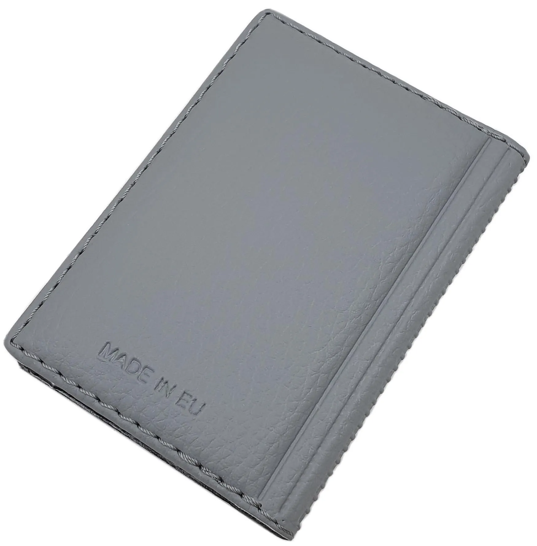 myledershop Porta carte in similpelle con 12 scomparti, design 2 / grigio, taglia unica, moderno - immagine 2