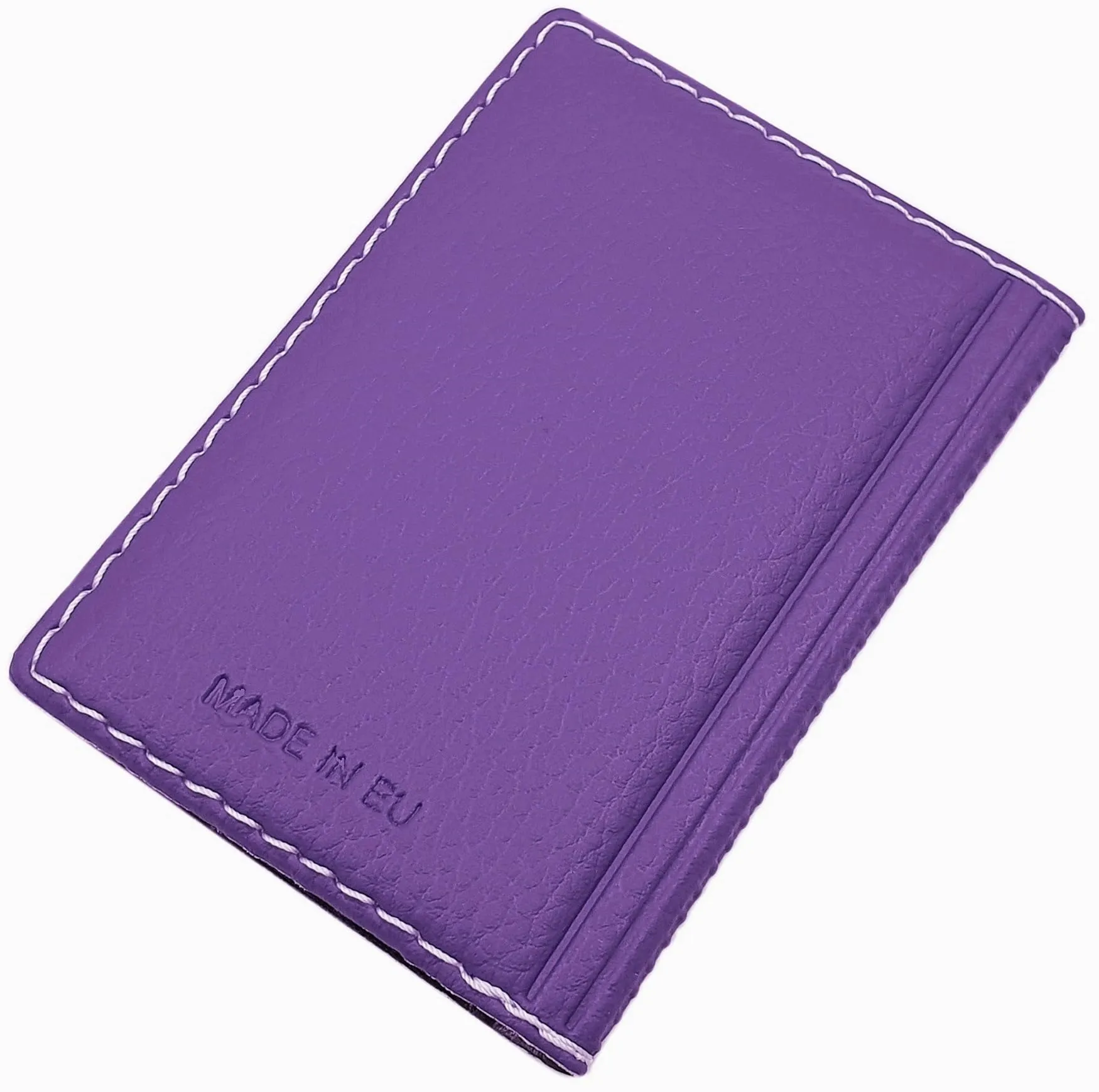 myledershop - Porta carte di credito e biglietti da visita con cuciture a contrasto, 12 scomparti, MJ-Design-Germany, Einheitsgröße, Moderno - immagine 2