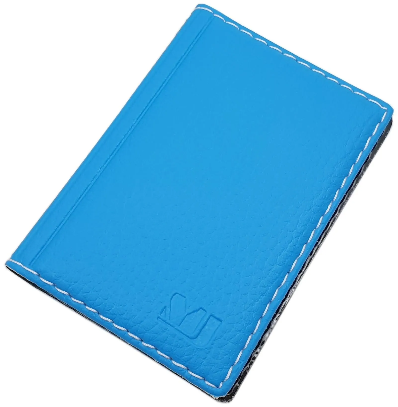 myledershop Porta carte di credito in ecopelle con 12 scomparti, Design 2 / azzurro, Einheitsgröße, Moderno - immagine 1