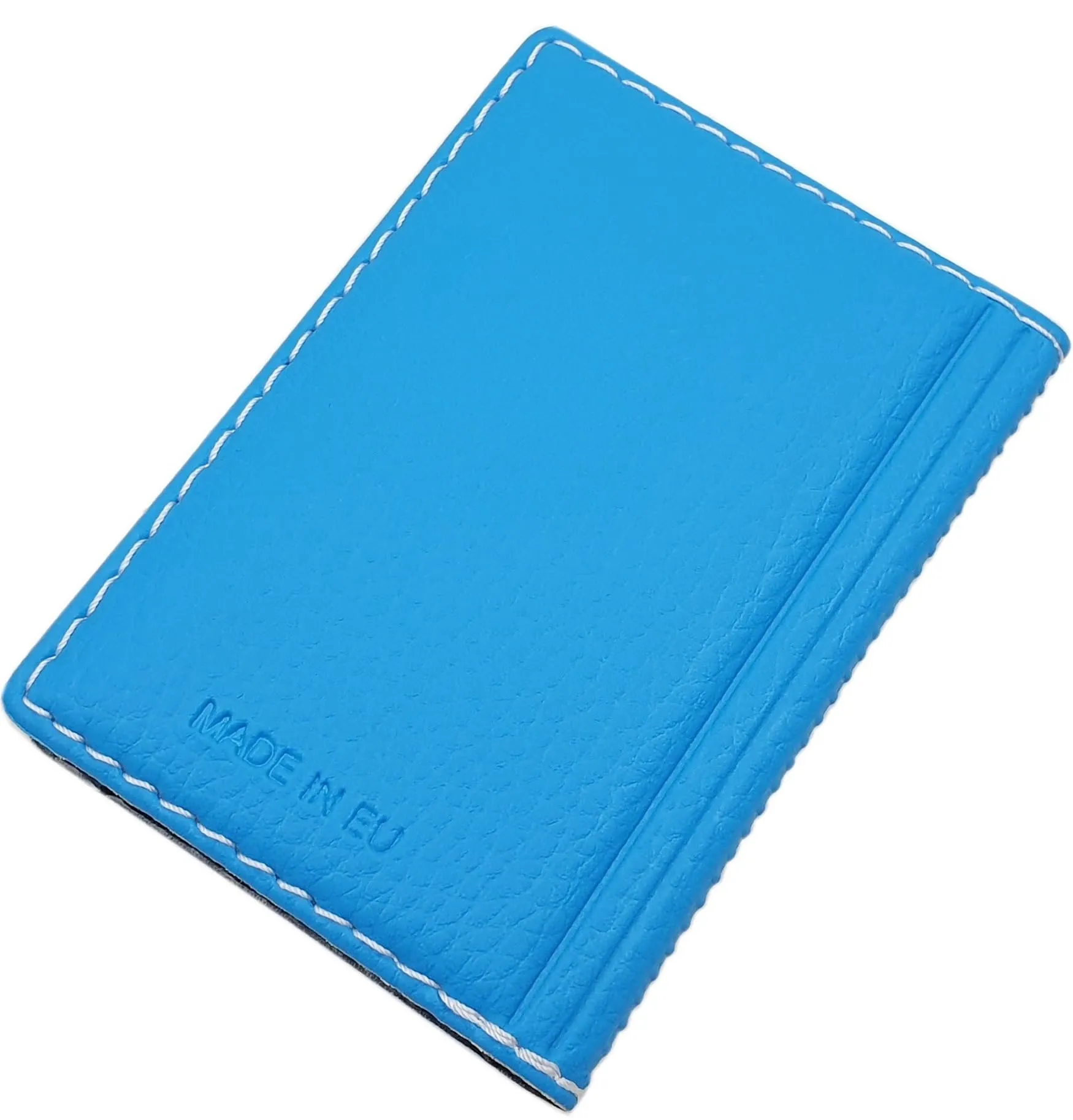 myledershop Porta carte di credito in ecopelle con 12 scomparti, Design 2 / azzurro, Einheitsgröße, Moderno - immagine 2