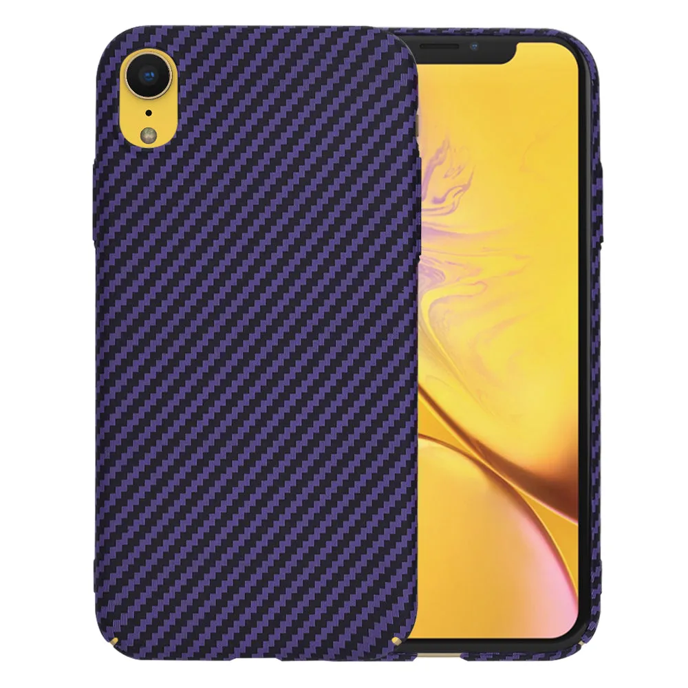 Custodia per Apple iPhone XR, Techsuit, Carbonite FiberShell, Viola - immagine 1